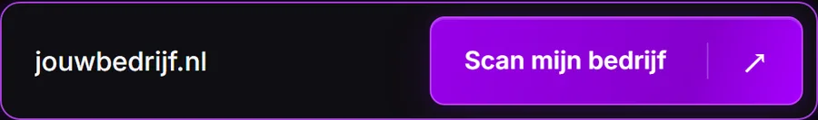 Het invulveld voor je website met de knop Scan mijn bedrijf