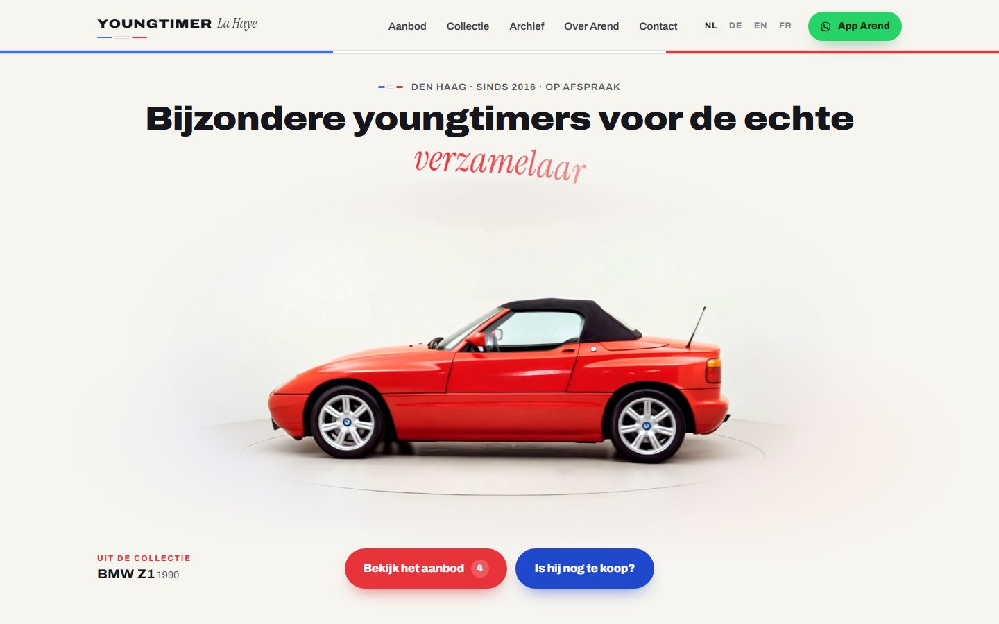 De website van Youngtimer La Haye