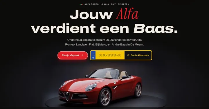 Website voor Baas Auto's