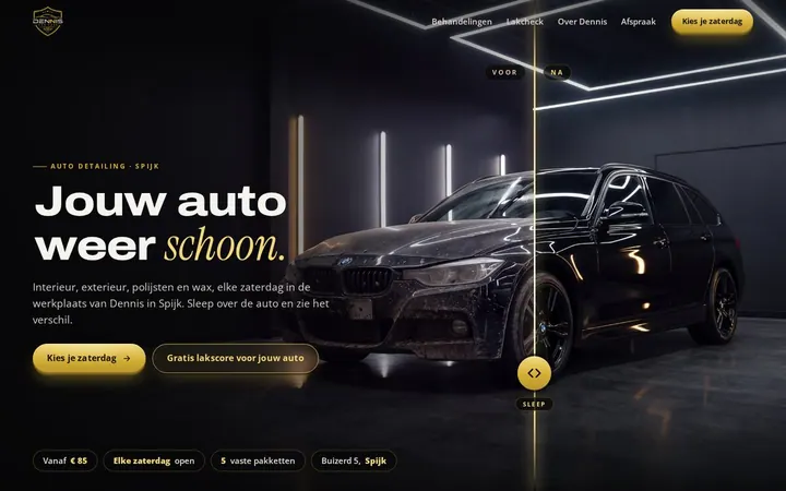 Website voor Dennis Car Care