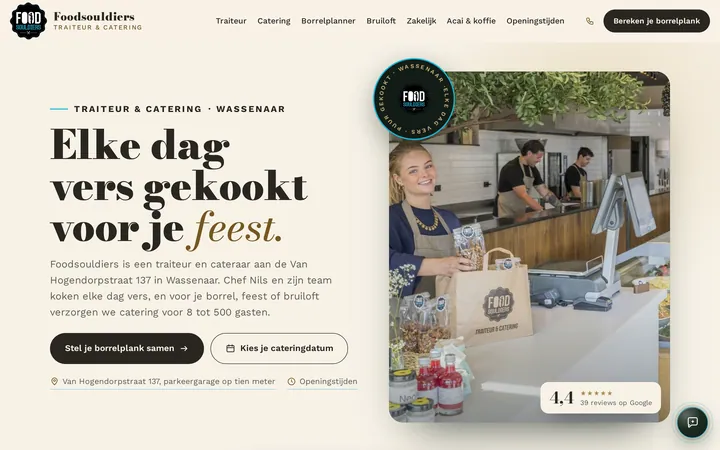 Website voor FoodSouldiers