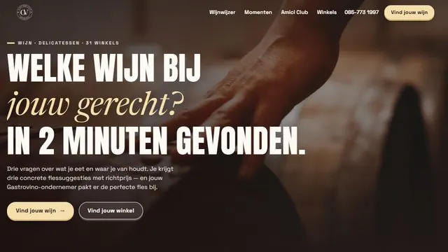 Website voor Gastrovino