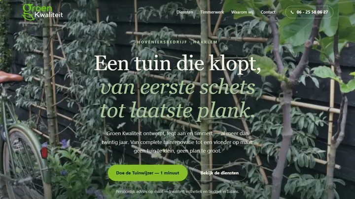 Website voor Groen Kwaliteit