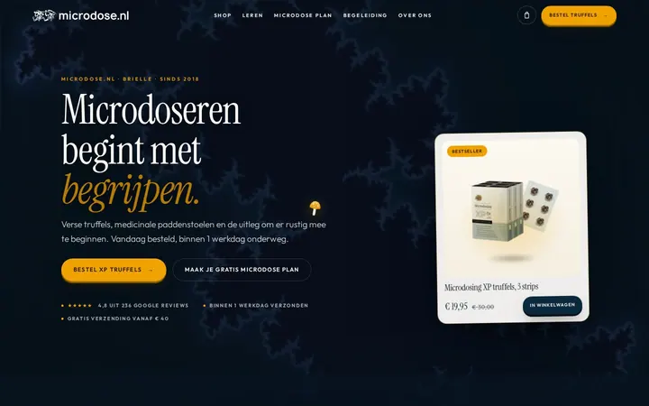 Website voor Microdose.nl